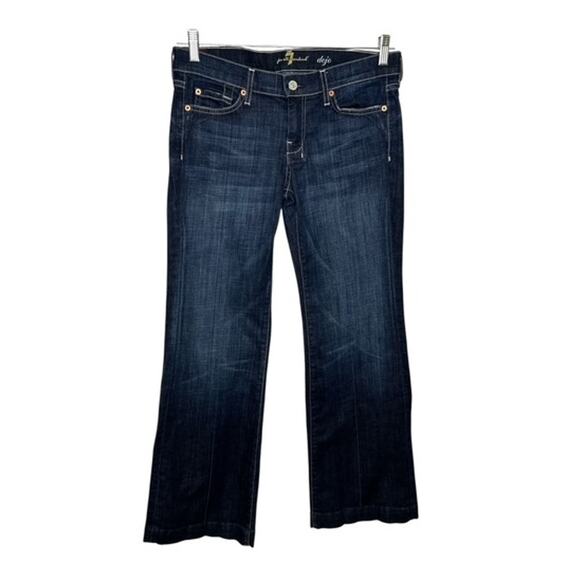 7 For All Mankind Dojo Mid-Rise Flare Leg Blue Jeans Women Size 31 (actual) - Picture 1 of 9